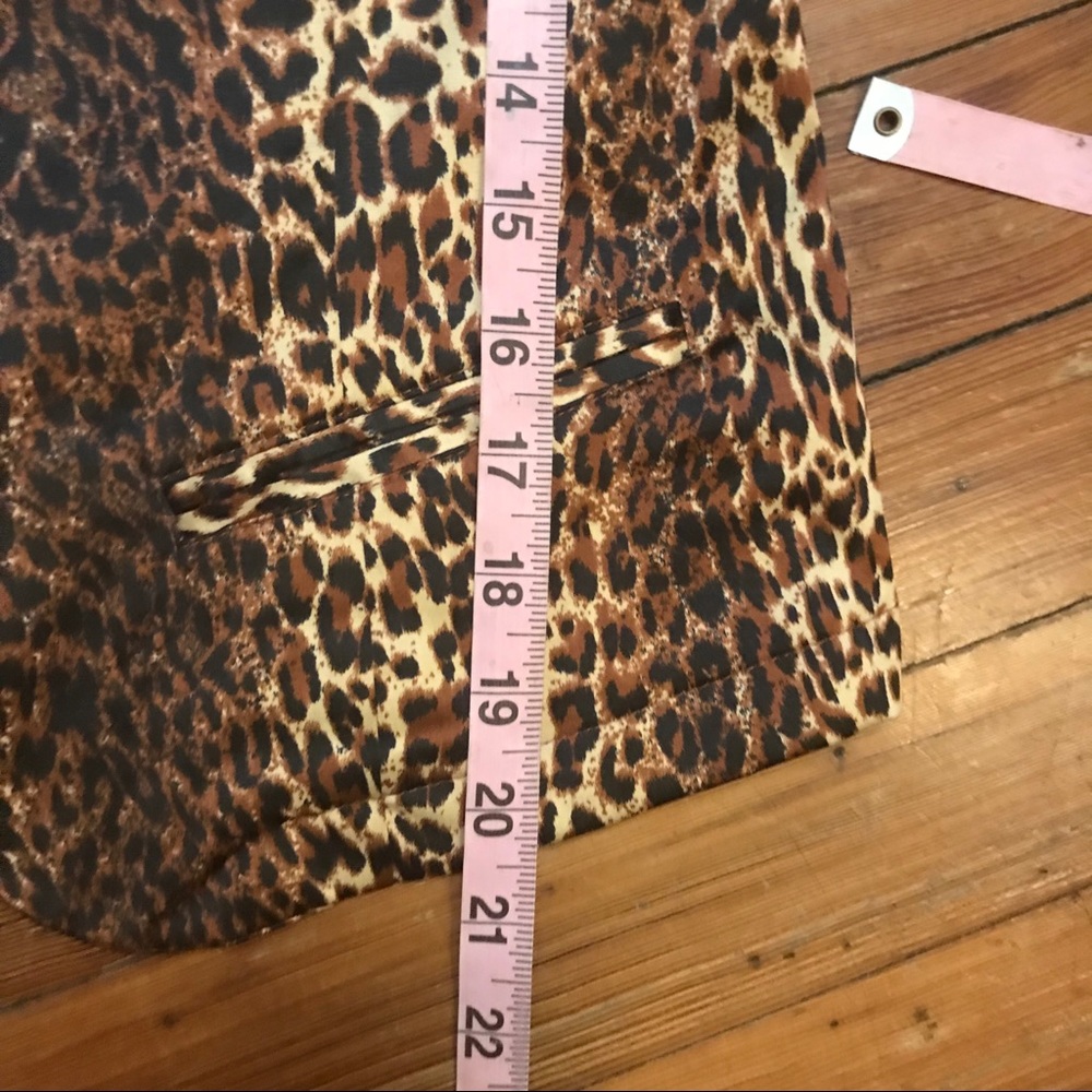 Leopard print blazer in satiny rayon M - Picture 7 of 8